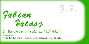 fabian halasz business card